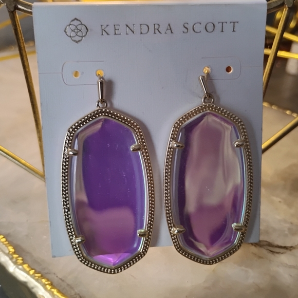 Kendra Scott Purple and Gold Earrings - Picture 8 of 8